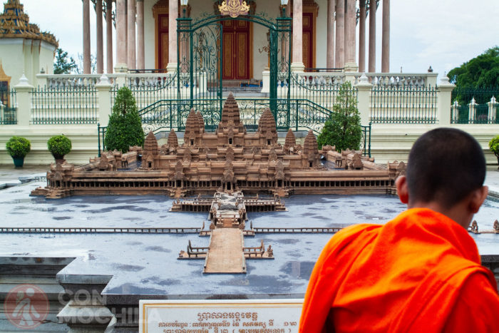 Maqueta de Angkor Wat en el Palacio Real de Phnom Penh
