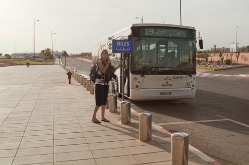 El autobús del aeropuerto de Marrakech