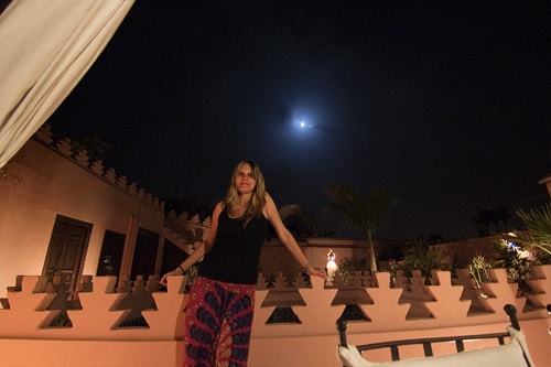 La luna de Marrakech desde la terraza de la riad