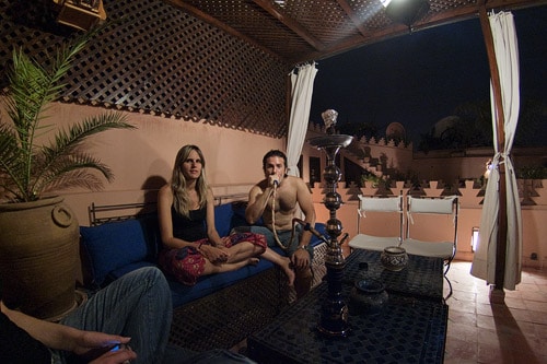 Despedida de Marrakech fumando en la cachimba