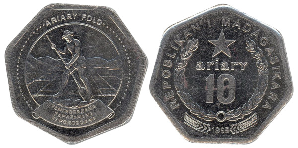 Moneda 10 ariary
