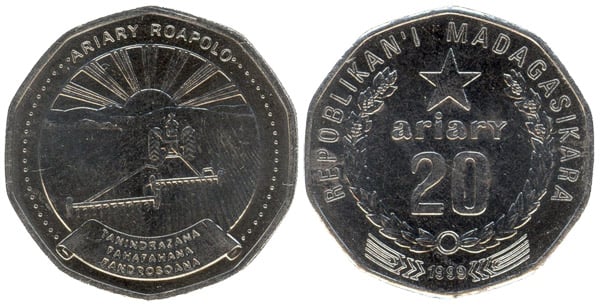 Moneda 20 ariary