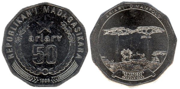 Moneda 50 ariary