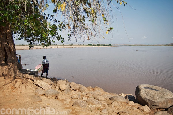 El río Tsiribihina a su paso por Miandrivazo
