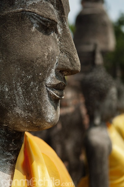 Detalle de la cara de Buda