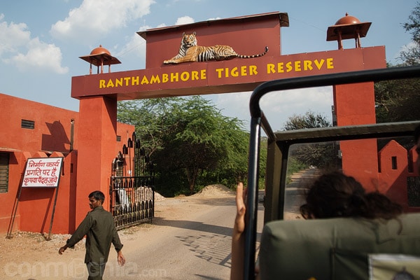 Entrada a la reserva de tigres de Ranthambhore