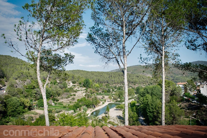 Vistas del río Mijares desde el Albergue el Refugio
