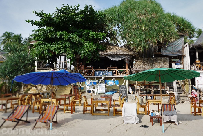 Vista del Rickey bar desde la playa