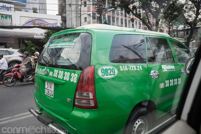 Taxi de la compañía Mai Linh
