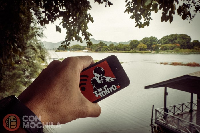 Disfrutando de internet a precio de risa al lado del río Kwai