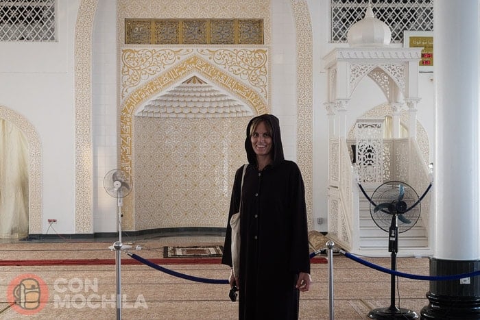 En el interior de la mezquita