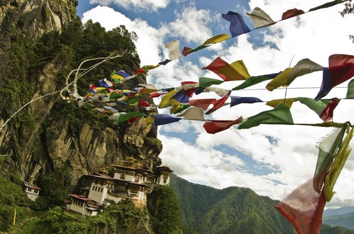 El mítico Nido del Tigre, en Paro, Bután
