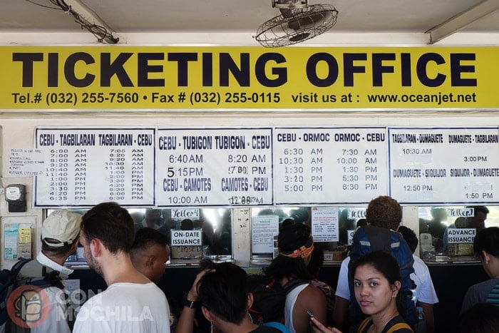Oficinas para la compra de tickets de OceanJet