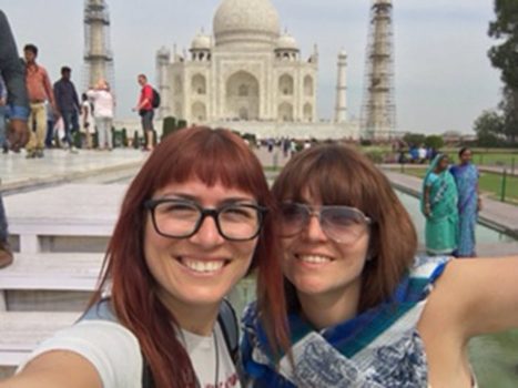 En el Taj Mahal