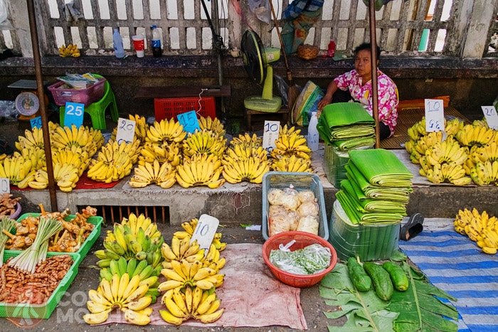 Productos frescos en un mercado de Chiang Mai