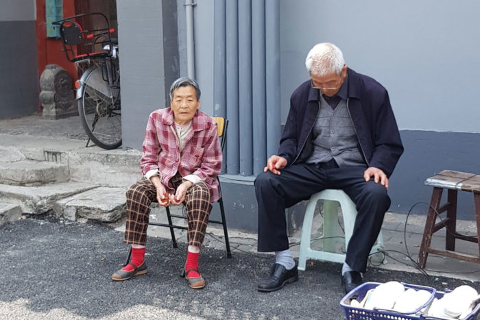 personas mayores Pekín