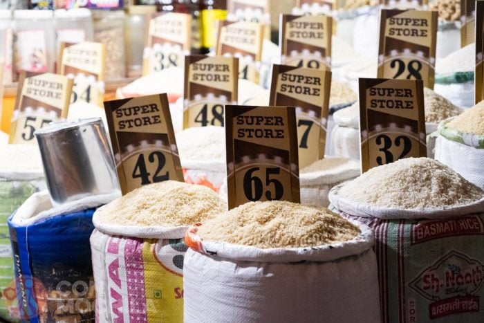 Sacos de arroz en Paharganj, un resquicio de lo que fue en su día