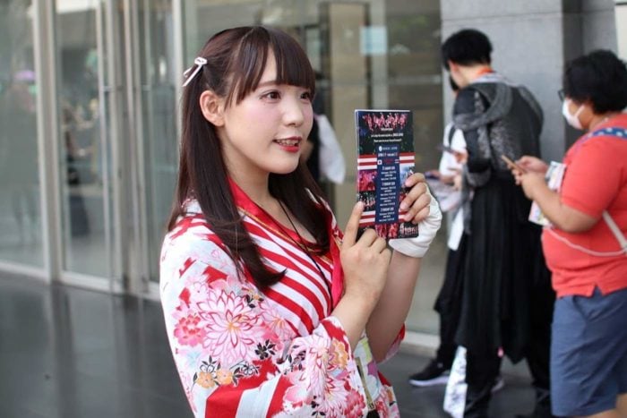 mujer Bangkok disfraz japones