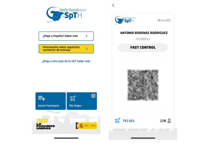 App SpTH y ejemplo del código QR