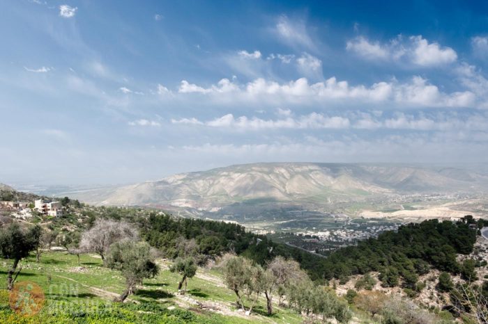 Vistas del valle de Yarmuk desde Umm Qais