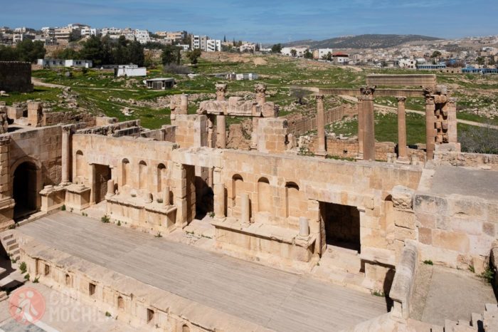 El escenario del teatro norte de Jerash (o Gerasa)