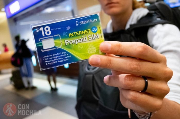 Tarjeta SIM de viaje prepago de Singapur 12 GB 28 días - Tres