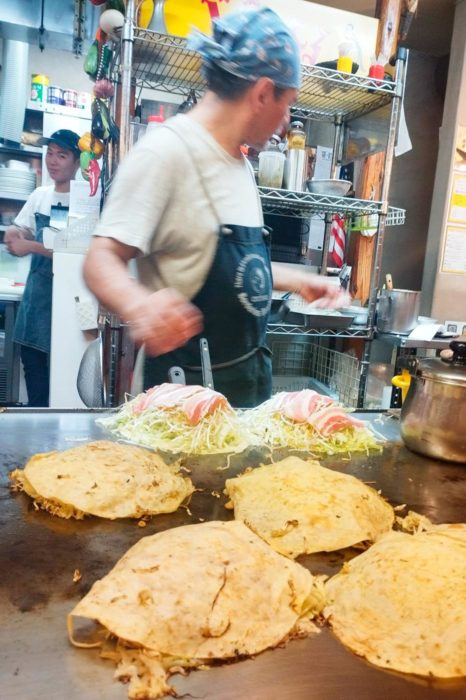 Disfrutando de un merecido Okonomiyaki